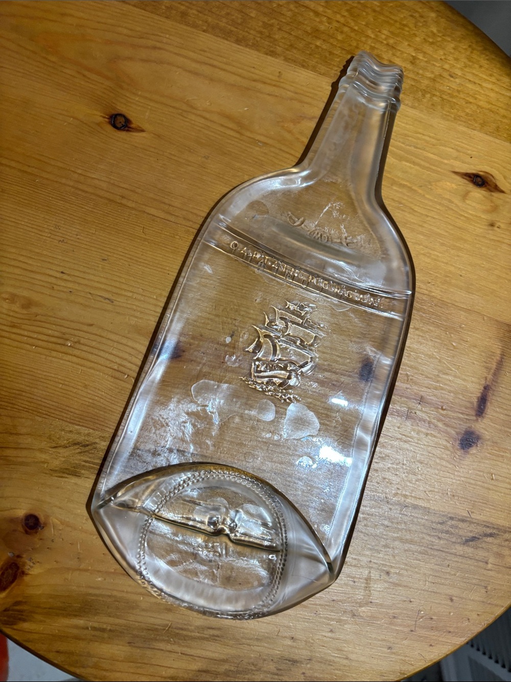 Captain Morgan Pirate Clear Spoon Rest Bottle